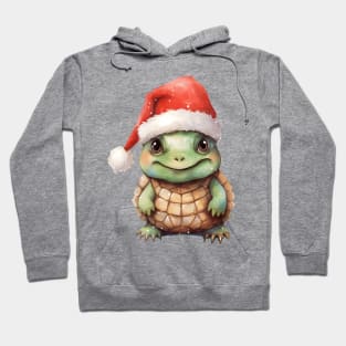 American Snapping Turtle in Santa Hat Hoodie